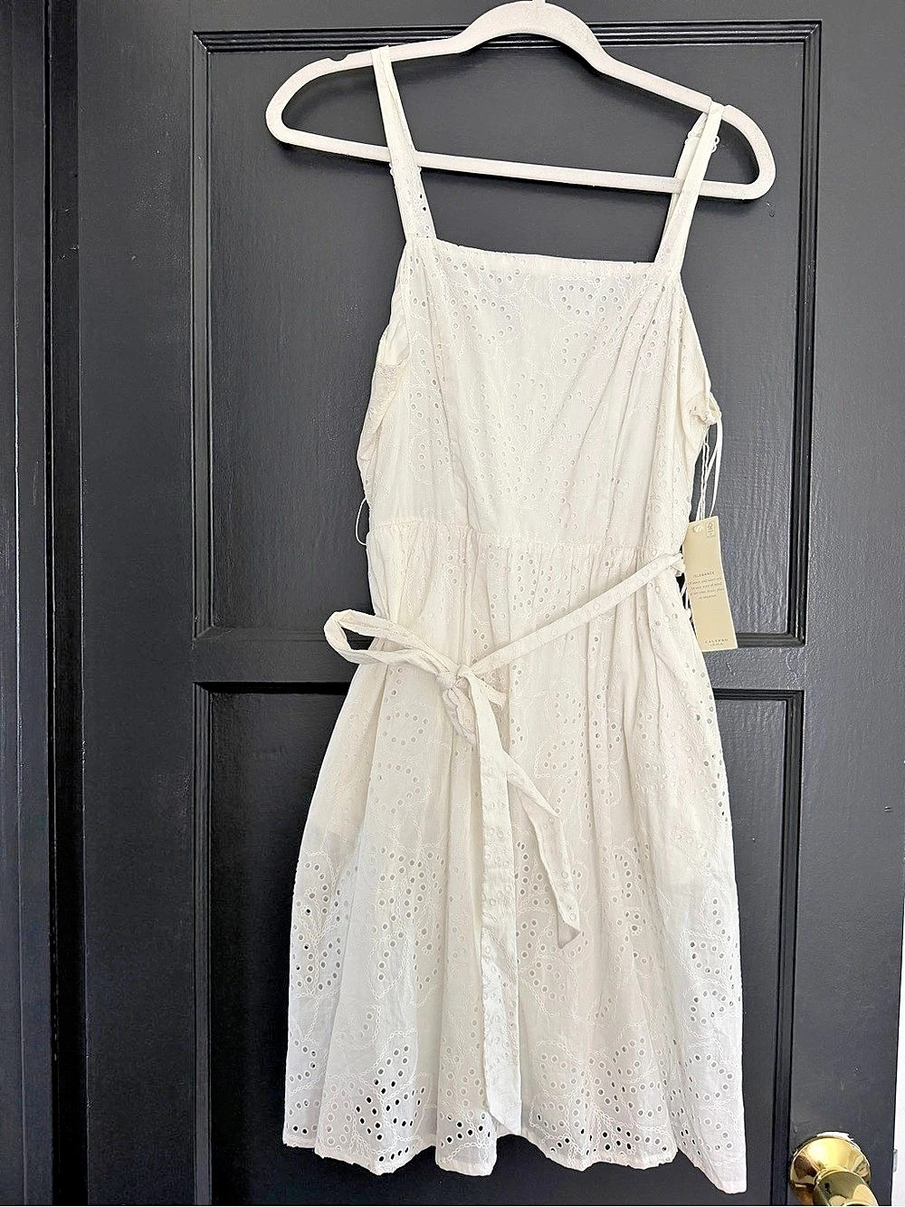 Calypso St. Barth Eyelet Midi Dress White US 6